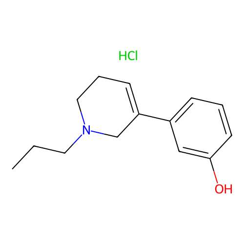 Phenol, 3-(1,2,5,6-tetrahydro-1-propyl-3-pyridinyl)-, hydrochloride structure