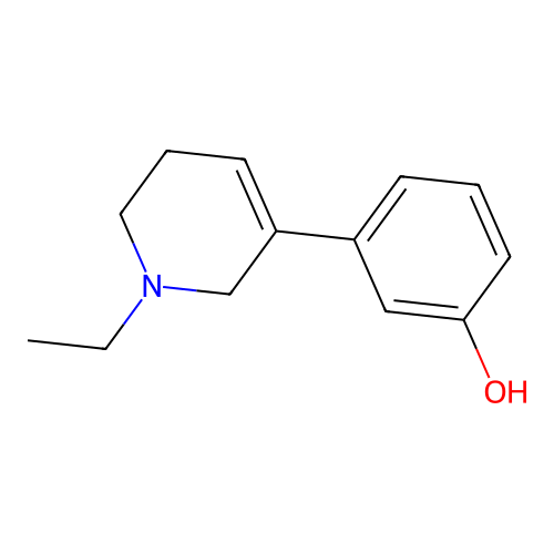 Phenol, 3-(1-ethyl-1,2,5,6-tetrahydro-3-pyridinyl)- structure