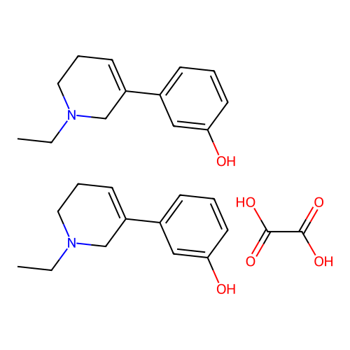 phenol, 3-(1-ethyl-1,2,5,6-tetrahydro-3-pyridinyl)-, ethanedioate (2:1) (salt) structure