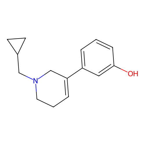 Phenol, 3-[1-(cyclopropylmethyl)-1,2,5,6-tetrahydro-3-pyridinyl]- structure