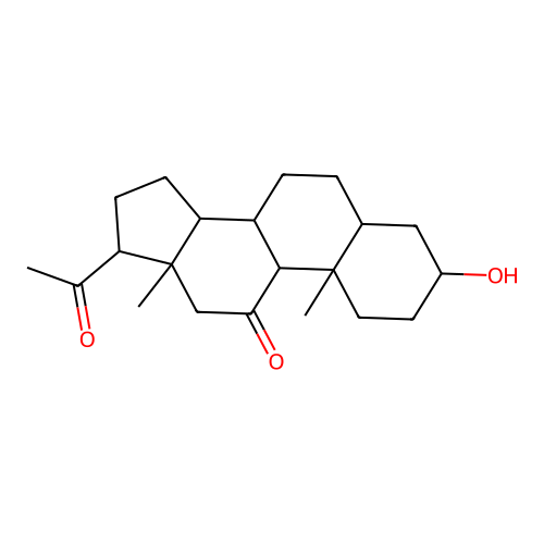 3-Hydroxypregnane-11,20-dione structure