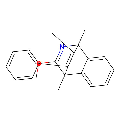9-Methoxy-1,2,4-trimethyl-3-phenyl-1,4-dihydro-1,4-(azenometheno)naphthalene structure