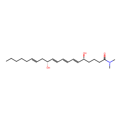 (5S,12R)-5,12-Dihydroxy-N,N-dimethylicosa-6,8,10,14-tetraenamide structure