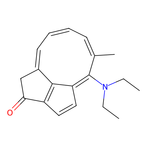 5-(diethylamino)-6-methylcyclonona[cd]pentalen-2(1H)-one structure