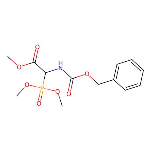 Methyl 2-{[(benzyloxy)carbonyl]amino}-2-(dimethyl phosphono)acetate structure
