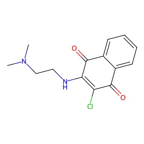 2-Chloro-3-(2-dimethylaminoethylamino)naphthalene-1,4-dione structure