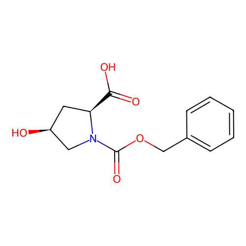 (2S,4S)-1-((Benzyloxy)carbonyl)-4-hydroxypyrrolidine-2-carboxylic acid structure