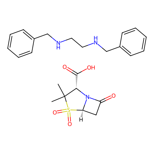 N,N'-dibenzylethane-1,2-diamine; (2S,5R)-3,3-dimethyl-4,4,7-trioxo-4 structure