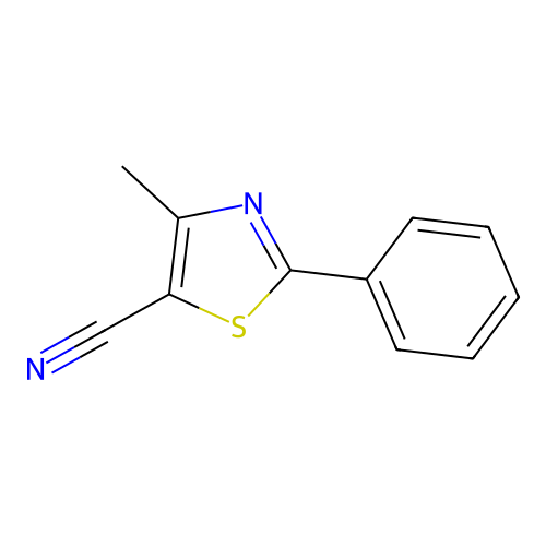 4-Methyl-2-phenyl-1,3-thiazole-5-carbonitrile structure