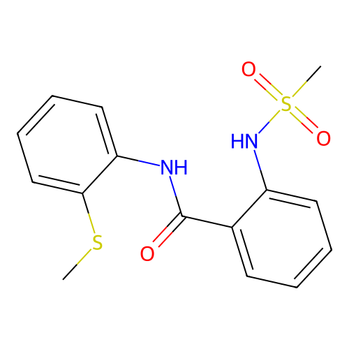 2-(methanesulfonamido)-N-(2-methylsulfanylphenyl)benzamide structure