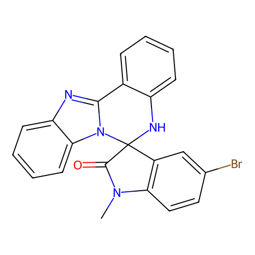 5'-bromo-1'-methyl-5H-spiro[benzo[4,5]imidazo[1,2-c]quinazoline-6,3'-indolin]-2'-one structure