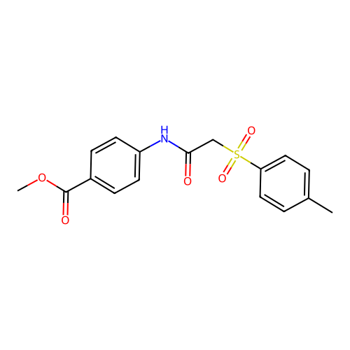 Methyl 4-({[(4-methylphenyl)sulfonyl]acetyl}amino)benzoate structure