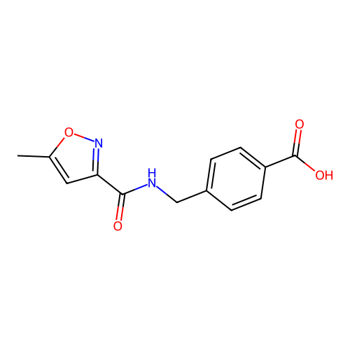 4-{[(5-Methylisoxazol-3-yl)carbonylamino]methyl}benzoic acid structure