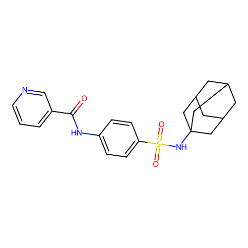 N-[4-(1-adamantylsulfamoyl)phenyl]pyridine-3-carboxamide structure