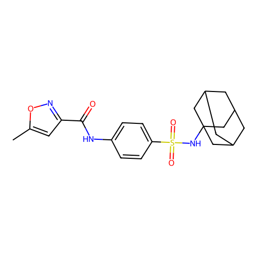 N-[4-(1-adamantylsulfamoyl)phenyl]-5-methyl-1,2-oxazole-3-carboxamide structure