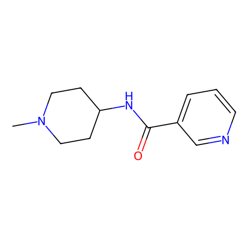 N-(1-methylpiperidin-4-yl)pyridine-3-carboxamide structure
