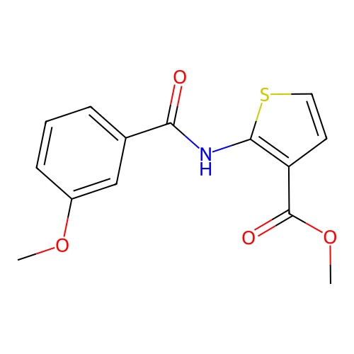 Methyl 2-(3-methoxybenzamido)thiophene-3-carboxylate structure
