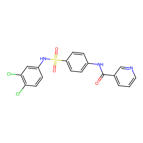N-[4-[(3,4-dichlorophenyl)sulfamoyl]phenyl]pyridine-3-carboxamide structure