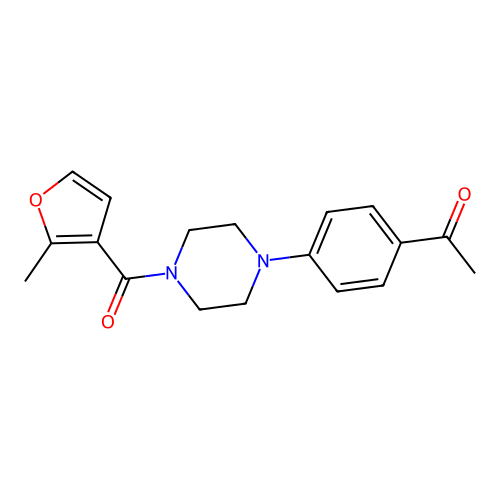 1-[4-[4-(2-Methylfuran-3-carbonyl)piperazin-1-yl]phenyl]ethanone structure