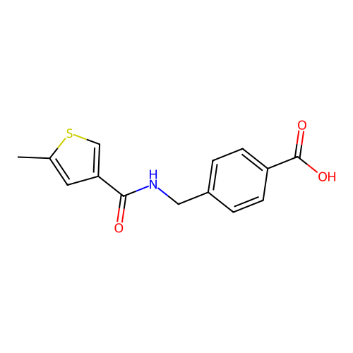 4-{[(5-Methyl-3-thienyl)carbonylamino]methyl}benzoic acid structure