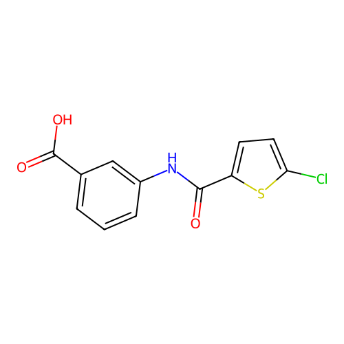 3-(5-Chlorothiophene-2-carboxamido)benzoic acid structure
