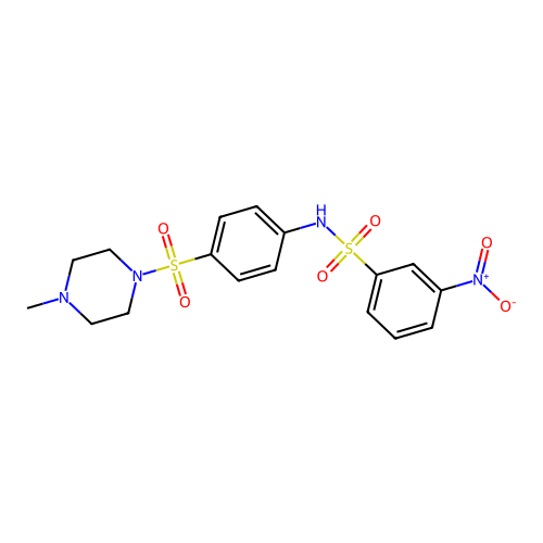 N-[4-(4-methylpiperazin-1-yl)sulfonylphenyl]-3-nitrobenzenesulfonamide structure