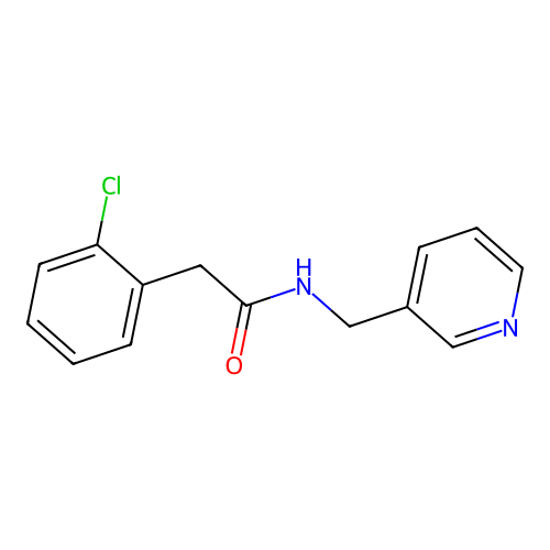 2-(2-chlorophenyl)-N-(pyridin-3-ylmethyl)acetamide structure