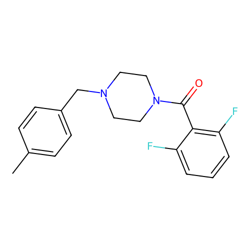 (2,6-Difluorophenyl)-[4-[(4-methylphenyl)methyl]piperazin-1-yl]methanone structure