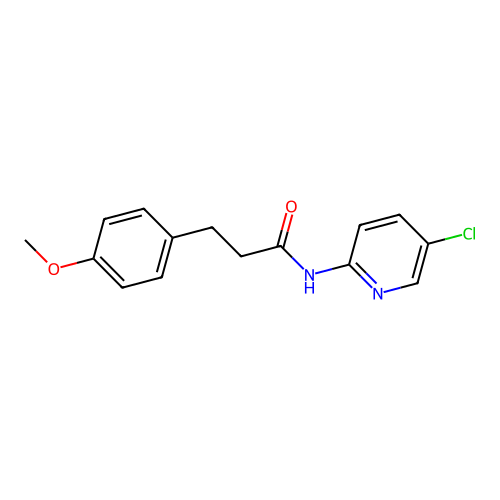 N-(5-chloro-2-pyridinyl)-3-(4-methoxyphenyl)propanamide structure