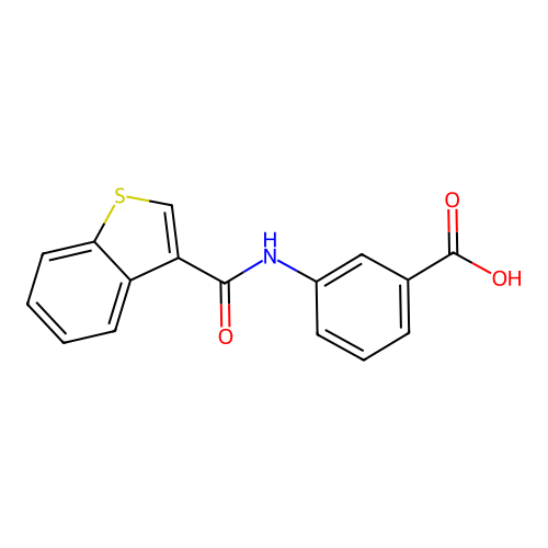 3-[(1-Benzothiophen-3-ylcarbonyl)amino]benzoic acid structure