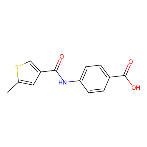 4-[(5-Methyl-3-thienyl)carbonylamino]benzoic acid structure