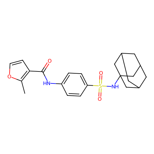 N-[4-(1-adamantylsulfamoyl)phenyl]-2-methylfuran-3-carboxamide structure