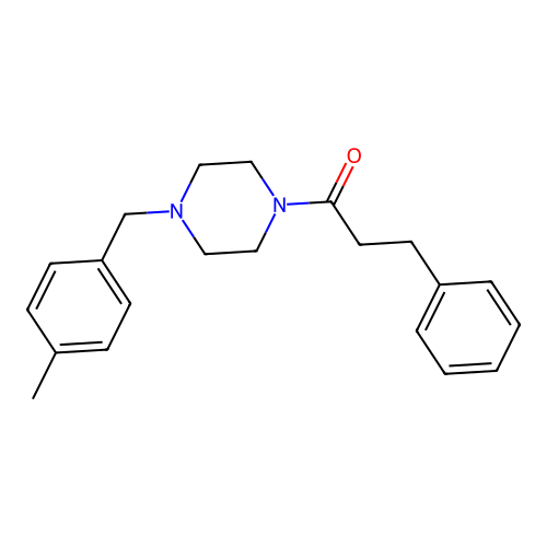 1-[4-[(4-Methylphenyl)methyl]piperazin-1-yl]-3-phenylpropan-1-one structure