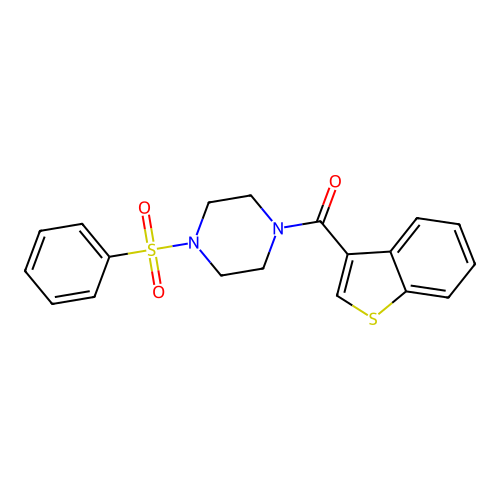 [4-(Benzenesulfonyl)piperazin-1-yl]-(1-benzothiophen-3-yl)methanone structure