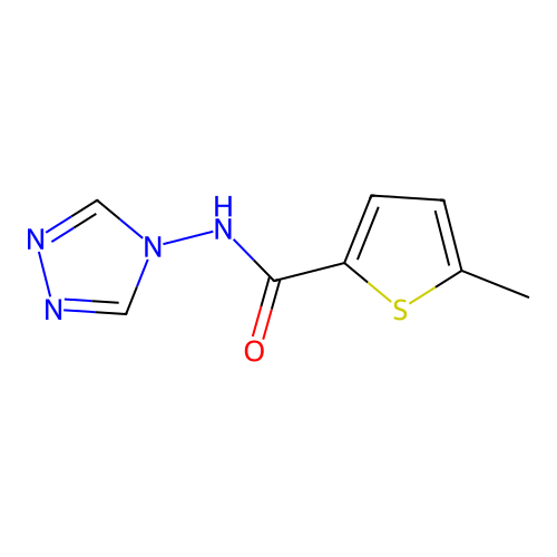 5-methyl-N-(1,2,4-triazol-4-yl)thiophene-2-carboxamide structure