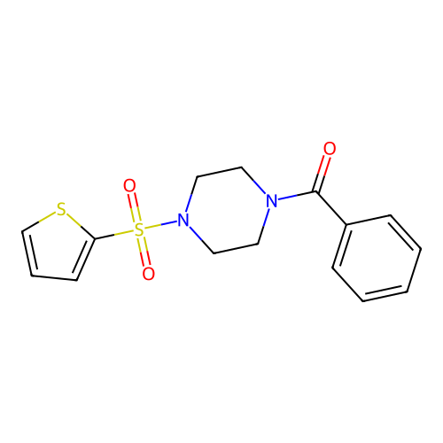 Phenyl-(4-thiophen-2-ylsulfonylpiperazin-1-yl)methanone structure