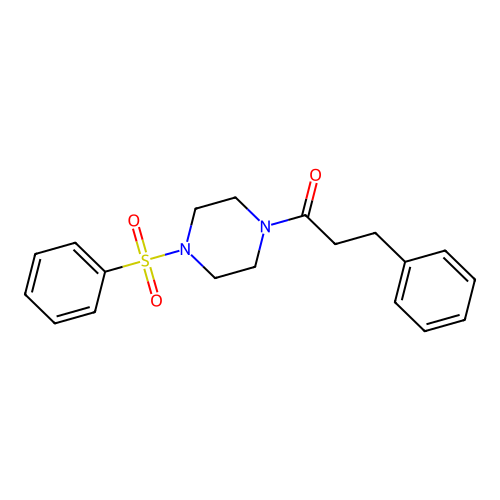 1-[4-(Benzenesulfonyl)piperazin-1-yl]-3-phenylpropan-1-one structure