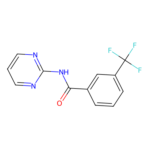 N-(pyrimidin-2-yl)-3-(trifluoromethyl)benzamide structure