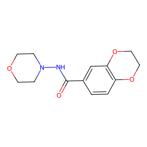2,3-Dihydro-N-4-morpholinyl-1,4-benzodioxin-6-carboxamide structure