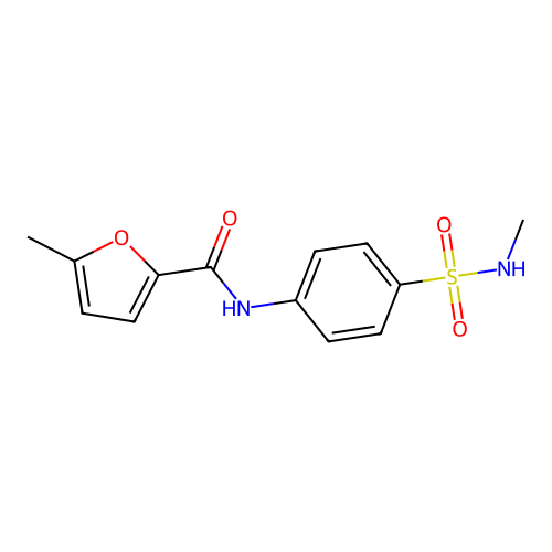5-methyl-N-[4-(methylsulfamoyl)phenyl]furan-2-carboxamide structure