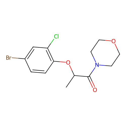 2-(4-Bromo-2-chlorophenoxy)-1-morpholin-4-ylpropan-1-one structure