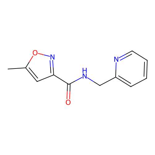 5-methyl-N-(pyridin-2-ylmethyl)-1,2-oxazole-3-carboxamide structure