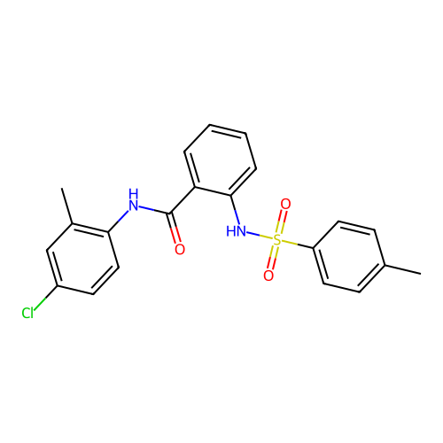 N-(4-chloro-2-methylphenyl)-2-[(4-methylphenyl)sulfonylamino]benzamide structure