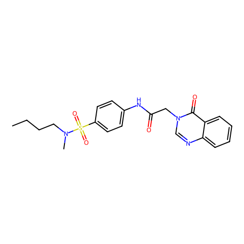 N-[4-[butyl(methyl)sulfamoyl]phenyl]-2-(4-oxoquinazolin-3-yl)acetamide structure