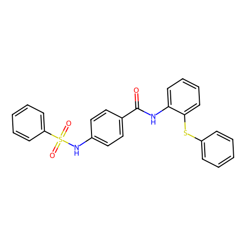 4-(benzenesulfonamido)-N-(2-phenylsulfanylphenyl)benzamide structure