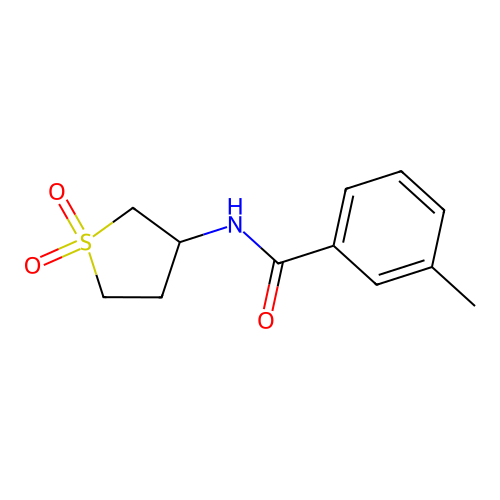 N-(1,1-dioxothiolan-3-yl)-3-methylbenzamide structure