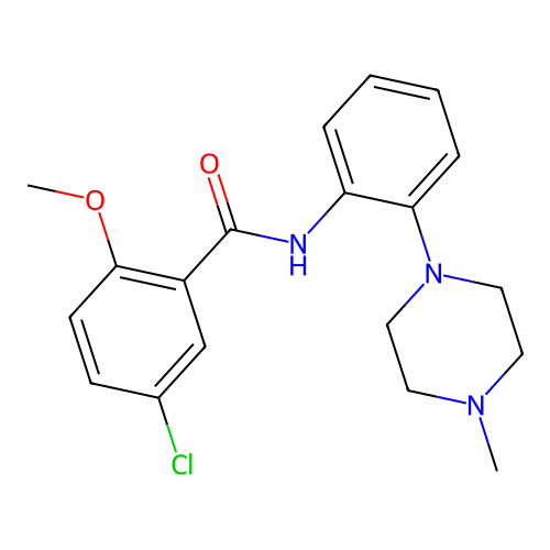 5-chloro-2-methoxy-N-[2-(4-methylpiperazin-1-yl)phenyl]benzamide structure