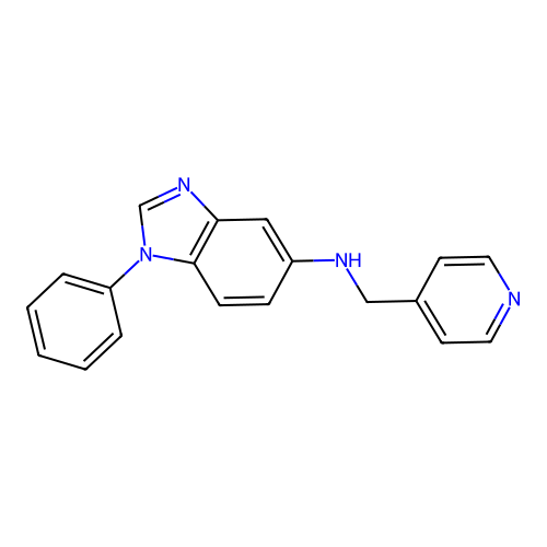 1-phenyl-N-(pyridin-4-ylmethyl)benzimidazol-5-amine structure