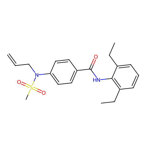 N-(2,6-diethylphenyl)-4-[methylsulfonyl(prop-2-enyl)amino]benzamide structure