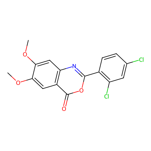2-(2,4-Dichlorophenyl)-6,7-dimethoxy-3,1-benzoxazin-4-one structure